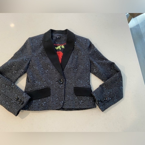 Mario Serrani Paisley Blazer - Size 2 - Picture 1 of 8